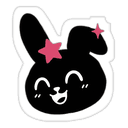 KpopQuiz bunny mascot celebrating